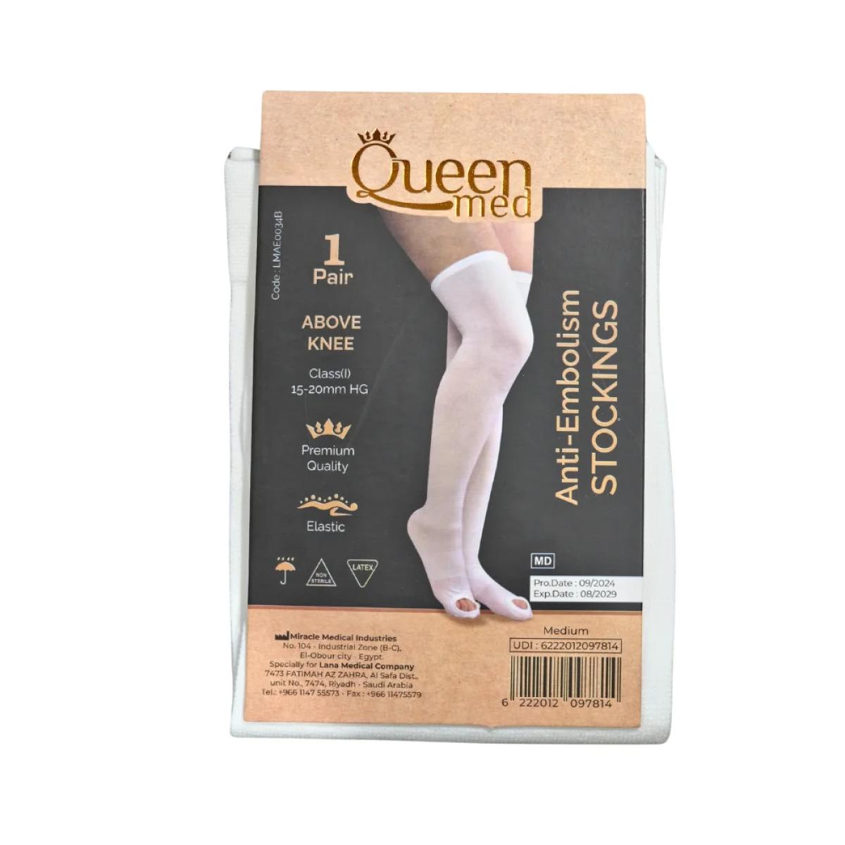 Queen Med Above-Knee Compression Stockings